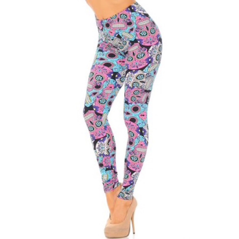 KYRA RESERVED Sugar Skull Printed Leggings
